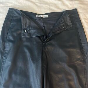 Zara balloon Faux Leather pants